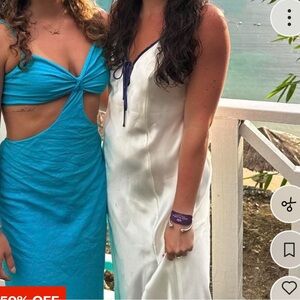 Elegant Blue and White Women's Dresses